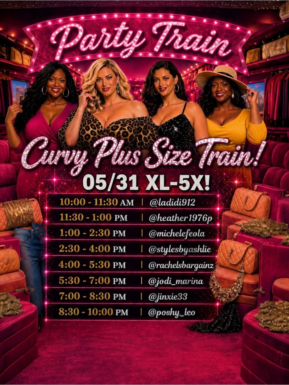 Curvy Plus Size Train! XL - 5X! $20 & Under Starts! Sunday May 31st!